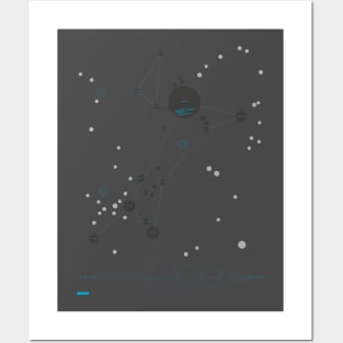 Canis Major and the Dog Star 'Sirius' Star Map Posters and Art